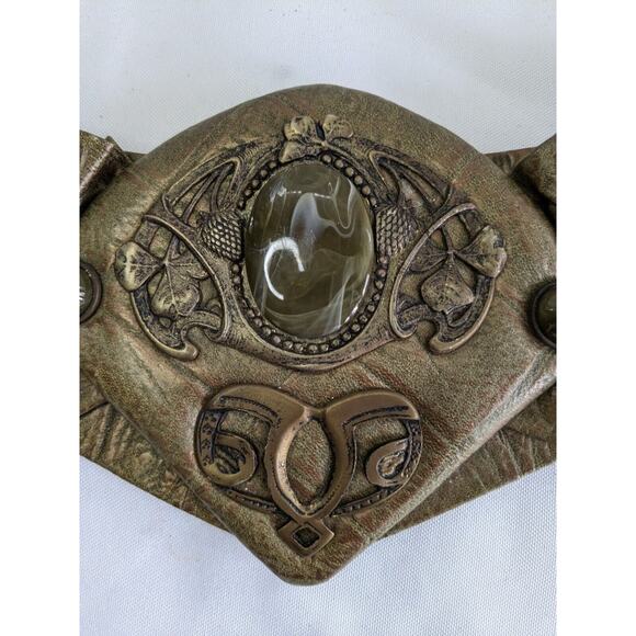 Retro 1980s Women\'s Cinch Belt Boho Army Green By Nina Ajhani main image 8